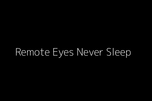Remote Eyes Never Sleep